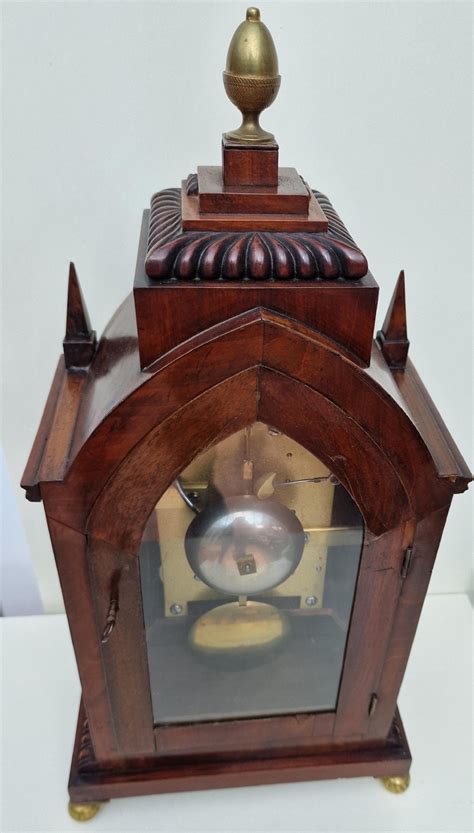 A Twin Fusee Georgian Bracket Mantel Clock Peter Le Gros London