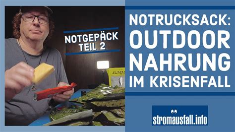 Notnahrung für Outdoor und den Notfallrucksack Trekkingmenüs getestet