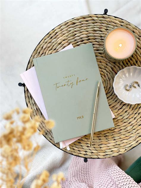 Seconds Sage Green A5 Week To View Personalised Diary Stationery