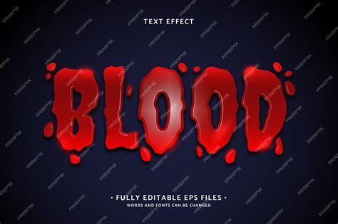 Free Vector Realistic Horror Bloody Text Effect