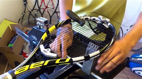 Stringing A Babolat Aero Pro Drive Tennis Racquet Youtube