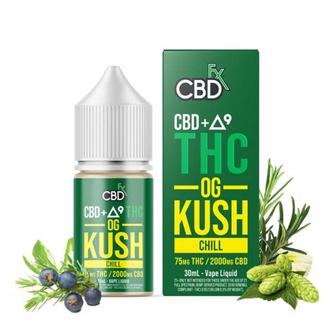 CBD Delta 9 THC Vape Juice OG Kush CBDfx