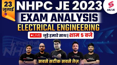 NHPC JE Exam Analysis 2023 23 July NHPC JE Electrical Paper Analysis