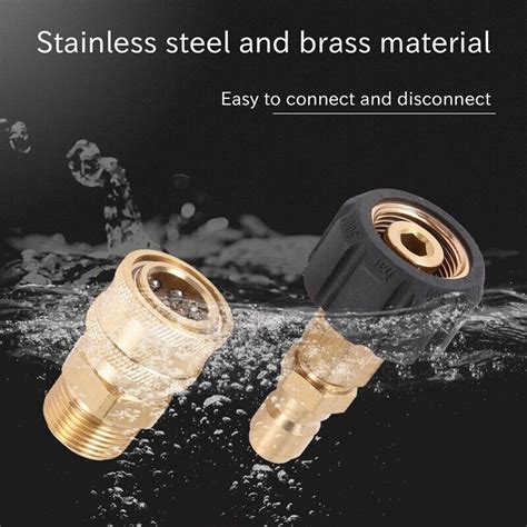 Pressure Washer Adapter Set Connector M22 14mm Swivel To M22 Metric9395 Ebay