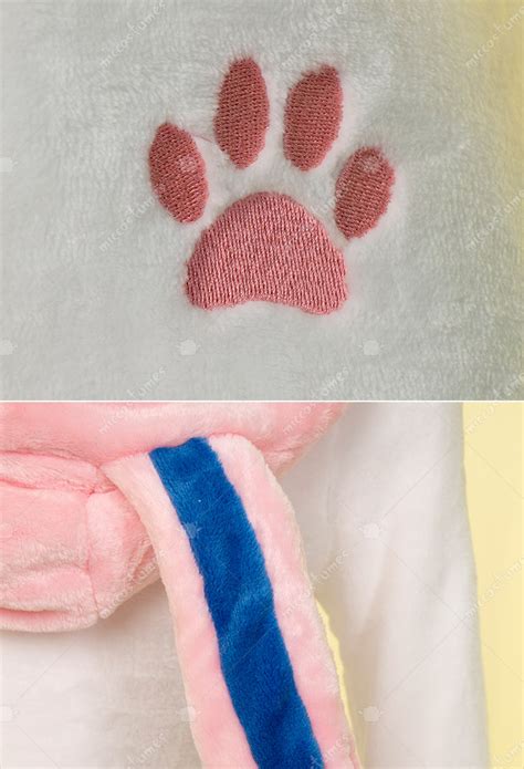 Sylveon Derivative Sexy Fluffy Hooded Bodysuit Halloween Deep V Kawaii One Piece Lingerie