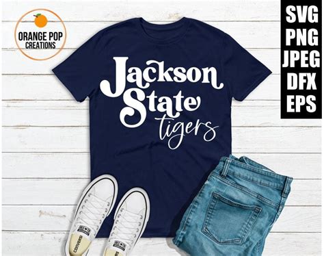 Jackson State University Svg Hbcu Swac College Football Etsy