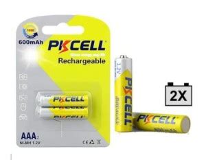 Pila Pilas AAA Recargable 600ma Blister 2 Par Pkcell