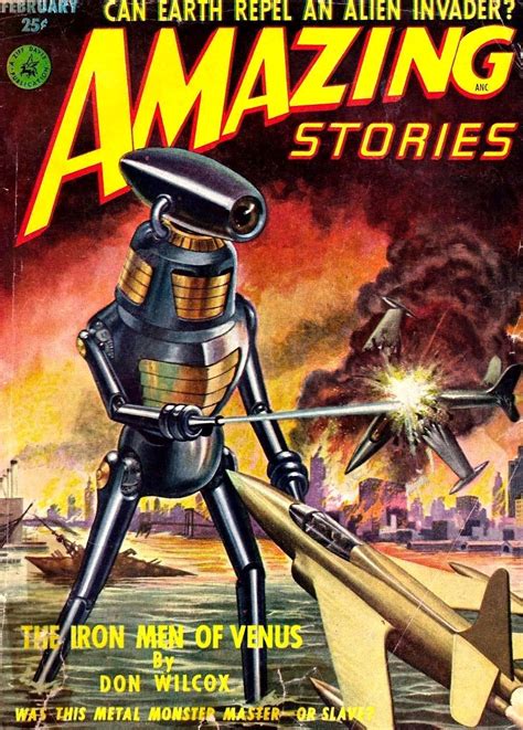 Vintage Sci Fi Comic Poster Amazing Stories The Iron Etsy Sci Fi