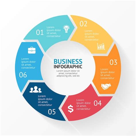 Flechas Vector Plantilla De Diapositiva De Presentación De Infografía Diagrama Circular Gráfico