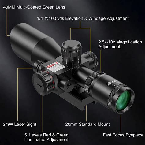 Cvlife X E Red Green Illuminated Scope With Mm Mount Best