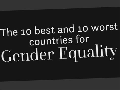 Best Worst Countries For Gender Equality World Herald