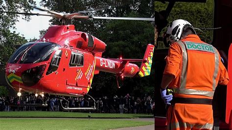 Londons Air Ambulance Advanced Trauma Helicopter On Scene At Medical