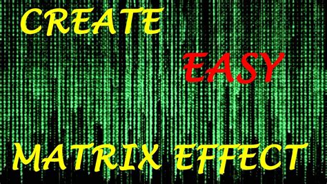 How To Make The Matrix Effect Using Notepad YouTube