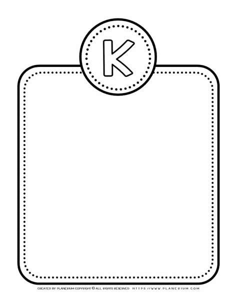 Alphabet Letter Templates Letter K Planerium