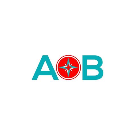 AOB Letter Logo Design On White Background AOB Creative Initials