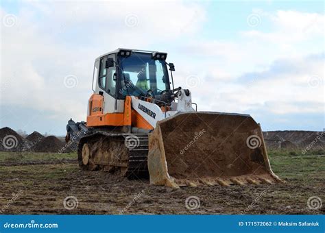 Crawler Loader Liebherr Lr Litronic At Construction Site Editorial