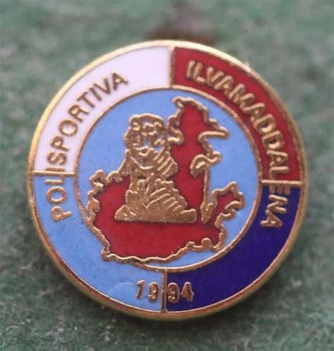 Italy Italia Ilvamaddalena Calcio Football Enamel Pin Badge Distintivo