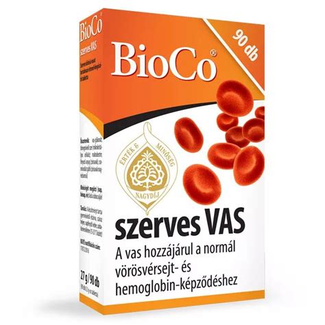 BIOCO Szerves Vas Tabletta 90db