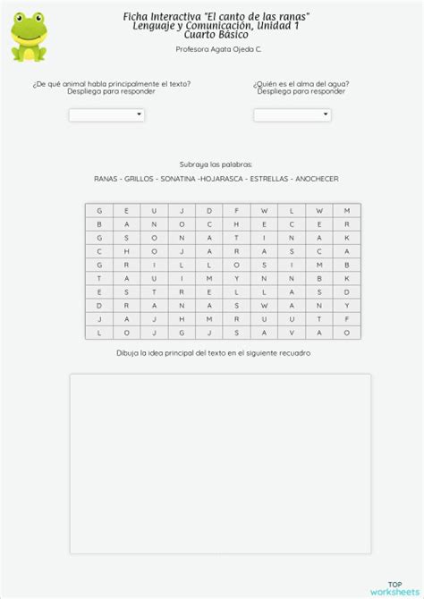 Hoja Interactiva Ficha Interactiva Topworksheets Nbkomputer