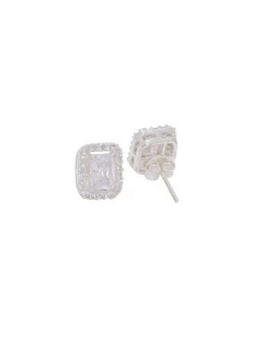 White American Diamond Silver Earrings At Rs 390 Pair American