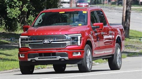 Refreshed 2024 Ford F-150 Platinum Spied Without Any Camouflage