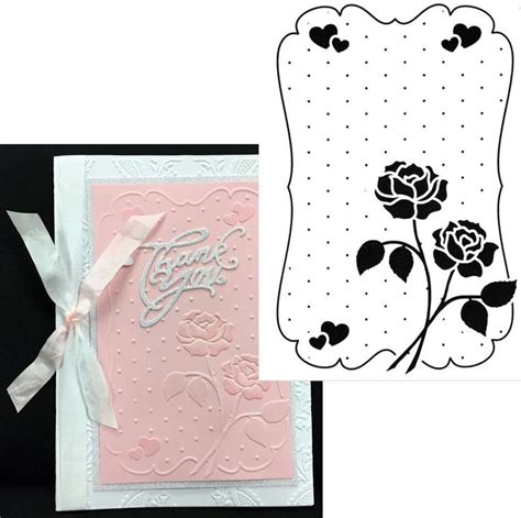 Roses Frame Embossing Folder Nellie Snellen Craft Folders Stencil Diy