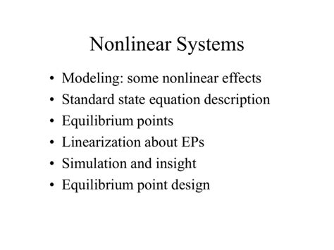 Nonlinear Systems