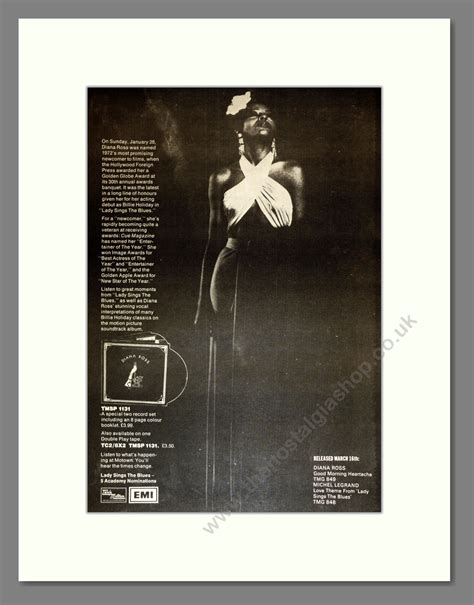 Diana Ross Lady Sings The Blues Vintage Advert 1973 Ref Ad17181 The Nostalgia Shop