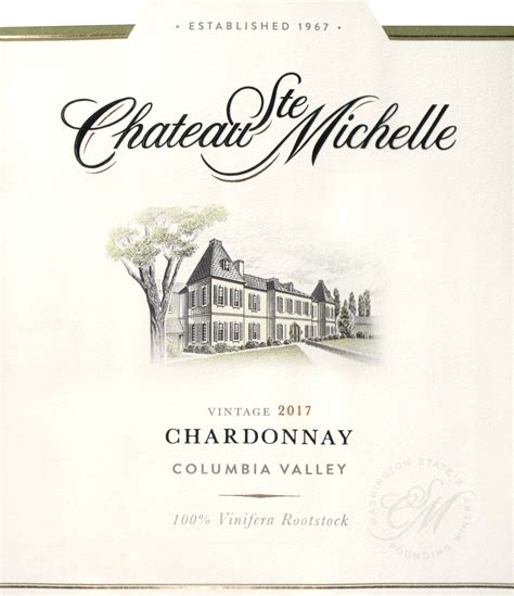 2017 Chateau St Michelle Chardonnay Wine Library