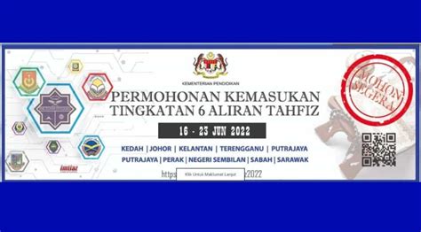 Permohonan Tingkatan 6 Aliran Tahfiz And Sek Agama Bantuan Kerajaan