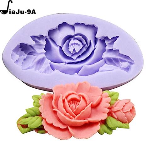 Kuchnia 3D Rose Silikonowe Ciasto Mold Kwiat Krem Wka Mold Dekoracje