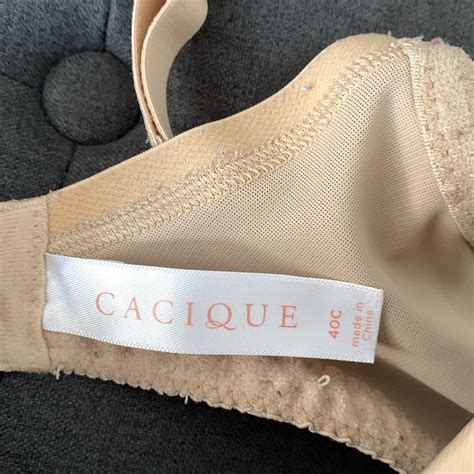 Cacique Boost Plunge Nude Bra Size C Gem