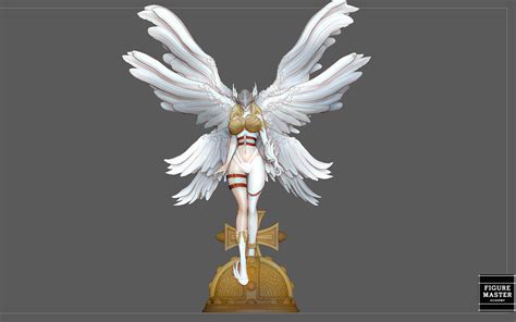 Stl File Angewomon Digimon Sexy Girl Pretty Angel Character Anime D