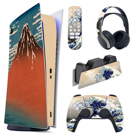 Buy Playvital The Great Wave Full Set Skin Decal For Ps5 Console Digital Edition Ps5 Sticker