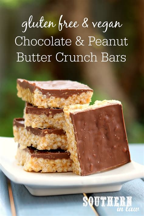 Southern In Law Recipe Vegan Chocolate Peanut Butter Crunch Bars