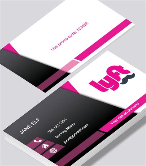 Lyft Business Card Dark Light Modern Design