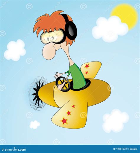 Funny Pilot Stock Vector Illustration Of Travel Piloting 10781572