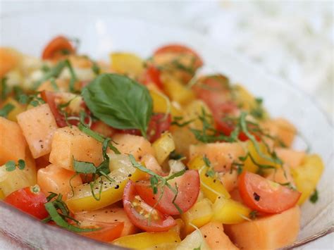 Tomaten Melonen Salat Mit Basilikum Von Blaesschen Chefkoch