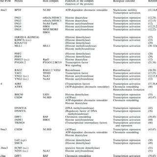 The biological outcome of the recognition of histone or non-histone ... 