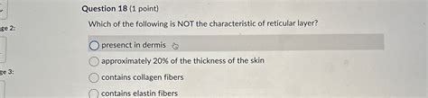 Solved Question 18 1 Point Which Of The Following Is NOT Chegg