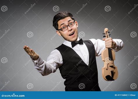 Funny Violin Player Stock Photo Image Of Fiddler Humorous 41116842