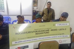 Midagri Entrega Cheques En Puno A N Cleos Ejecutores Por Millones