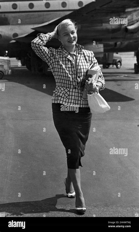 American Film Actress Barbara Payton Arriving In London 25th July 1952