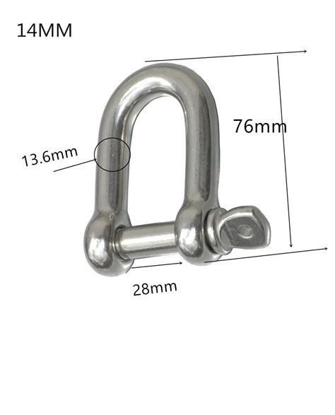 3pieces Per Lot Stainless Steel U Shape Shackles M14 With Screw Pin