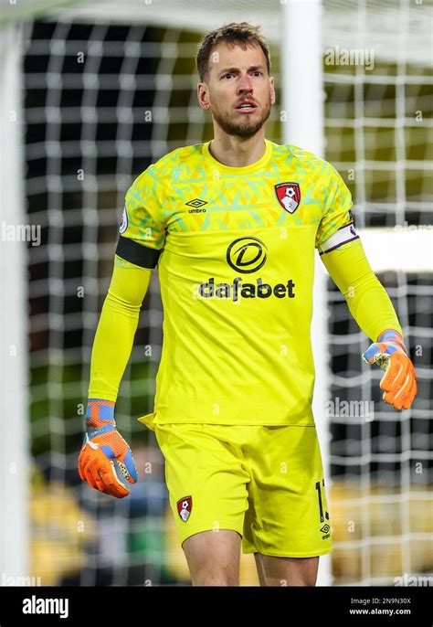 Bournemouth Goalkeeper Neto In Action During The Premier League Match