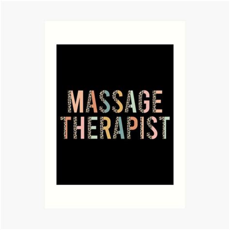 Massage Therapist Licensed Massage Therapist Lmt Massage Therapy Art Print For Sale By You