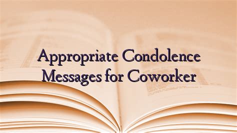 Appropriate Condolence Messages for Coworker - TechNewzTOP