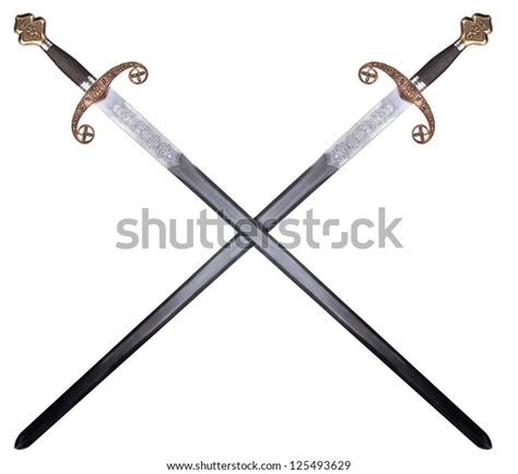 Medieval Sword Isolated On White Background Stock Photo 125493629 | Shutterstock