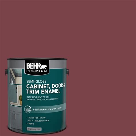 BEHR PREMIUM 1 Gal PPU1 13 Spiced Wine Semi Gloss Enamel Interior