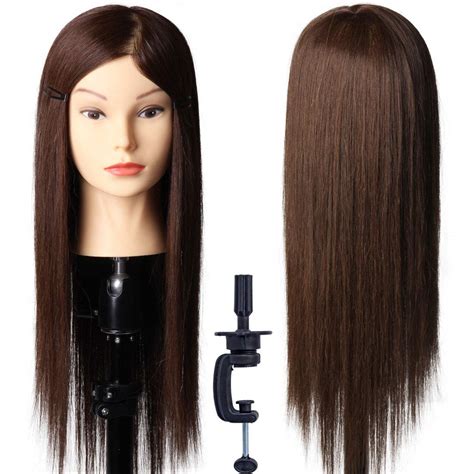 Amazon NEWSHAIR Quality Mannequin Head With 80 Real Human Hair